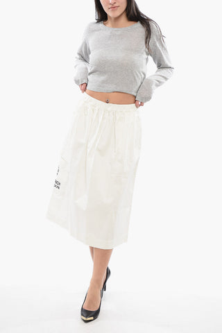PENN-RICH Cotton-Blend Midi Skirt with Utility Pockets