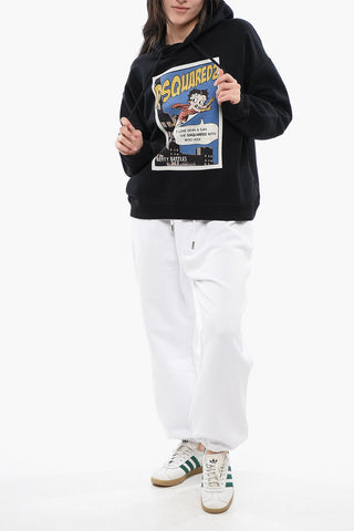 Felpa Hoodie Oversized BETTY BATTLES in Cotone Garzato
