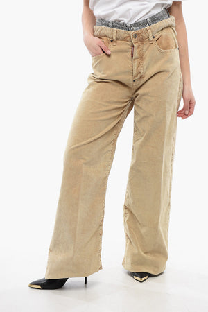 5-Taschen-Kordhose Mit Nieten-Detail Aus Denim