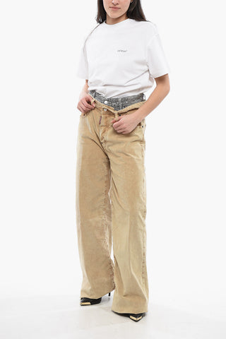 5-Taschen-Kordhose Mit Nieten-Detail Aus Denim