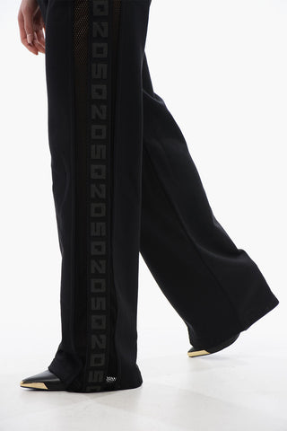 Joggers Straight Fit con Inserti in Mesh e Dettaglio Tape