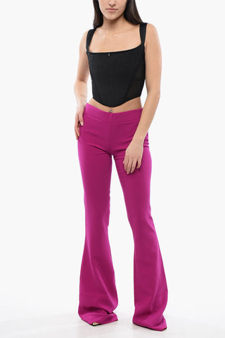 Korsett-Top mit Mesh-Details und Reißverschluss hinten