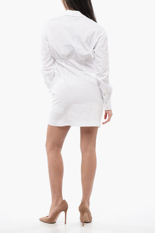 Popeline BIB Shirt Dress with Side Zip