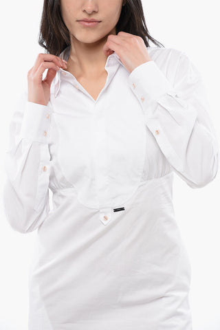 Popeline BIB Shirt Dress with Side Zip