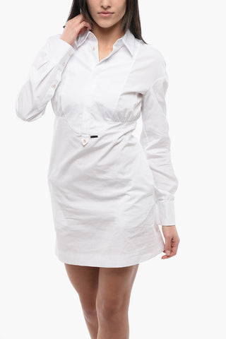 Popeline BIB Shirt Dress with Side Zip
