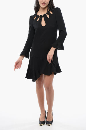 Kleid FLUID aus Seidenmischung mit Cut-Out-Details