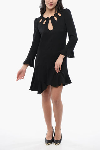 Abito FLUID in Misto Seta con Dettagli Cut-Out