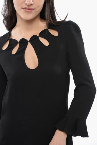Abito FLUID in Misto Seta con Dettagli Cut-Out