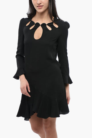 Abito FLUID in Misto Seta con Dettagli Cut-Out