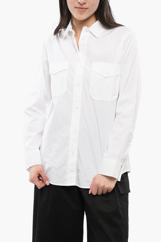 Cotton Safari Blouse With French Collar