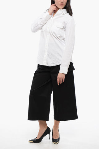 Cotton Safari Blouse With French Collar