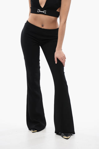 Flared-Fit Pants with Jewel Detail