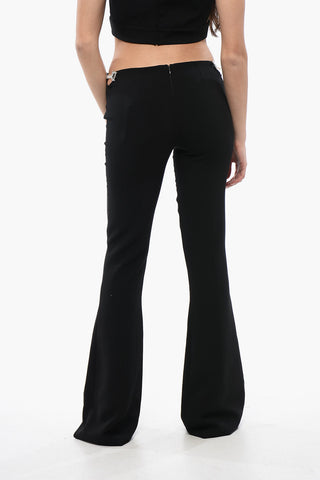 Flared-Fit Pants with Jewel Detail