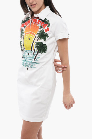 Chemisier SUNSET in Denim con Ricamo