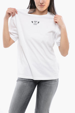 Crewneck T-Shirt BANDANA ARROW Embroidered