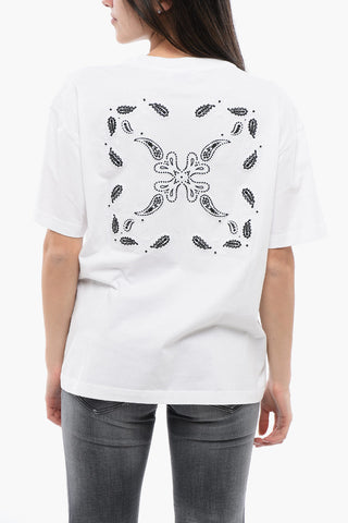Crewneck T-Shirt BANDANA ARROW Embroidered