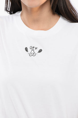 Crewneck T-Shirt BANDANA ARROW Embroidered