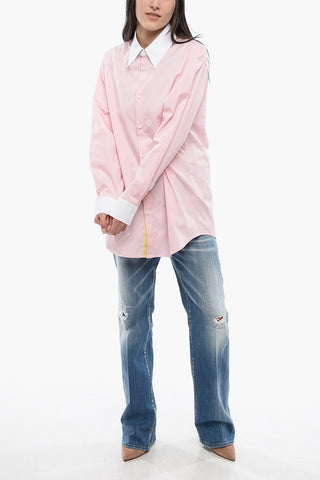 Popeline LOVER Shirt with Jeweled Brooch