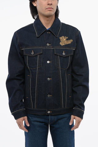 90SLOGO SKATE ZIP DEN JKT RAW BLUE GOLD