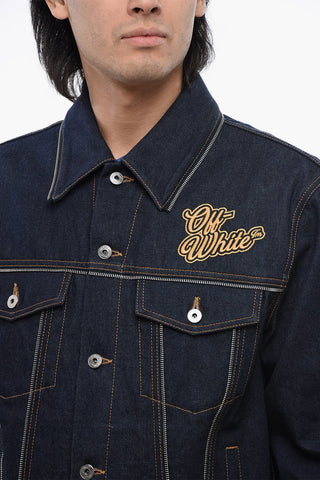 90SLOGO SKATE ZIP DEN JKT RAW BLUE GOLD