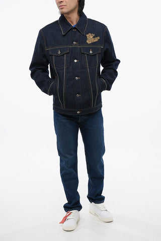 90SLOGO SKATE ZIP DEN JKT RAW BLUE GOLD