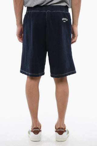 Distressed Effect Brushed Cotton Jogger Shorts