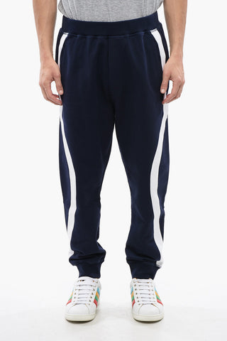 Brushed Cotton Joggers Relax Fit with Contrast Bands