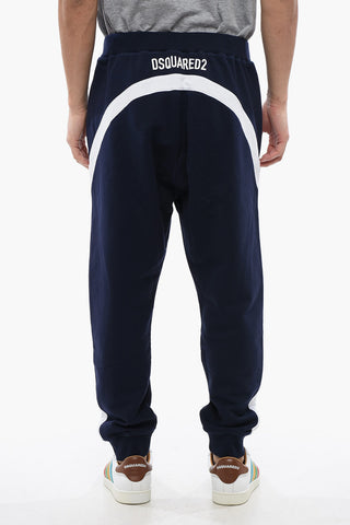 Brushed Cotton Joggers Relax Fit with Contrast Bands