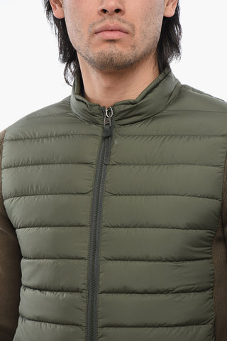 Padded Bomber With Knitted Sleeves