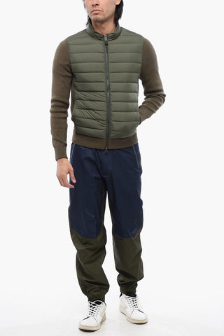 Padded Bomber With Knitted Sleeves