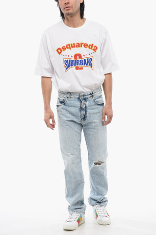 642 Light-Wash Distressed Jeans 19 cm