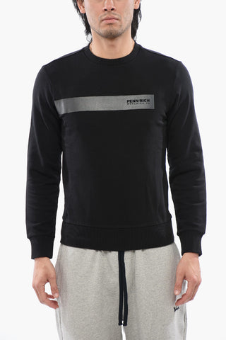 Felpa Girocollo In Cotone Garzato Con Logo