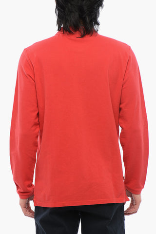 Langarm-Poloshirt Mit Stickerei