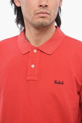 Langarm-Poloshirt Mit Stickerei