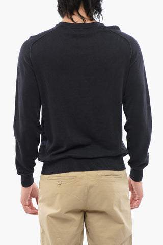 Linen Blend Crewneck Sweater