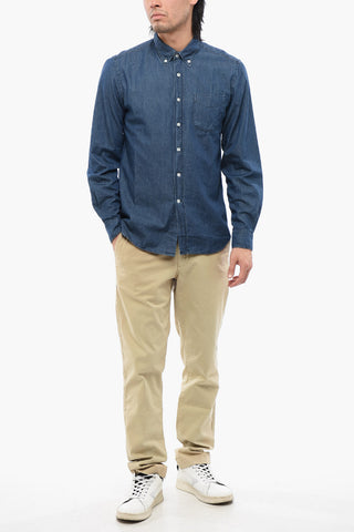 Chambray Shirt With Breast Pockets