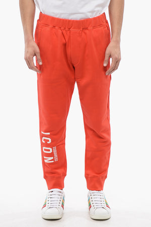 ICON Solid-Color Joggers with Contrast Print