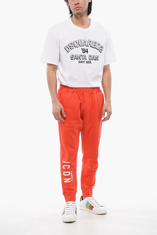 ICON Solid-Color Joggers with Contrast Print