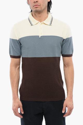 Cotton Knit Color Block Polo