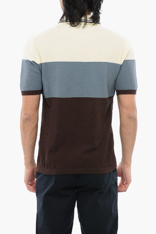 Cotton Knit Color Block Polo