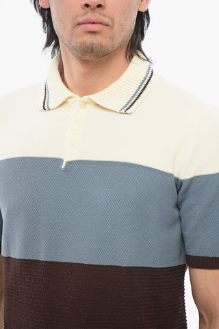 Cotton Knit Color Block Polo