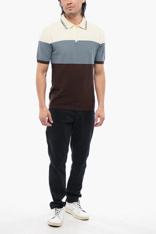Cotton Knit Color Block Polo