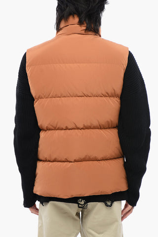 Piumino Smanicato con Velcro Logato