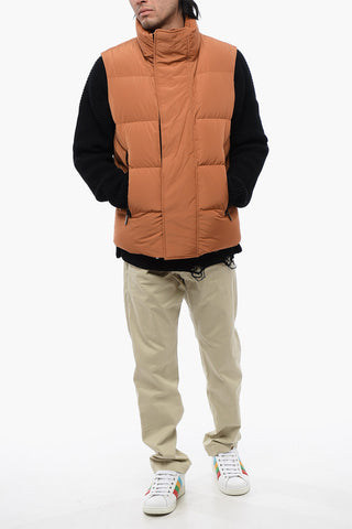 Piumino Smanicato con Velcro Logato