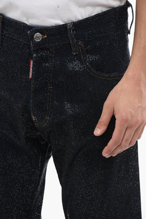 Jeans Dark Washed 642 Con Strass Allover 20 cm