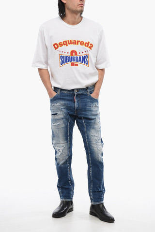 Jeans TIDY BIKER Effetto Distressed 18 cm