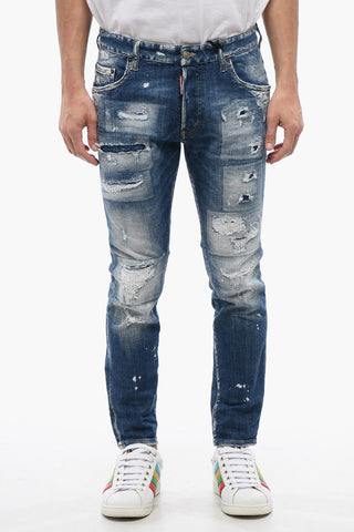 Skater Fit Jeans with Distressed Effect 16cm
