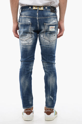 Skater Fit Jeans with Distressed Effect 16cm