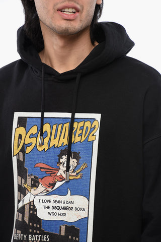 Brushed Cotton Printed BETTY BOOP Hoodie