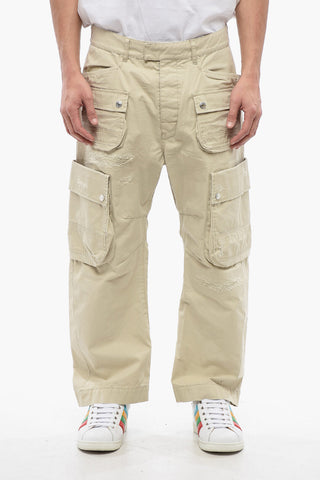 Pantaloni MULTIPOCKETS Cargo Con Effetto Distressed